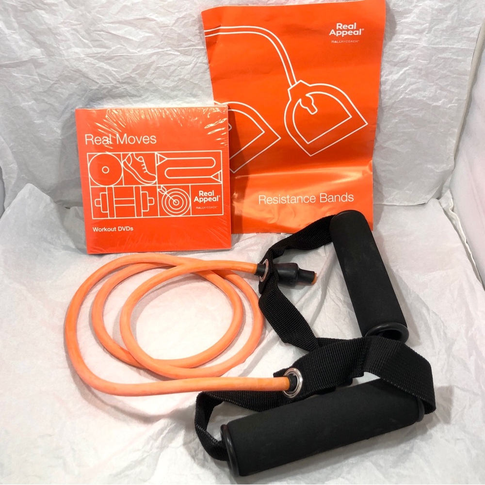 REAL APPEAL WORKOUT DVD’s and RESISTANCE BANDS